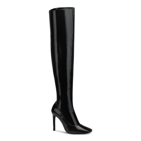 INC Shoes - INC Womens Black Flexible Sole Keenah Square Toe Stiletto Zip-Up Boots Shoes 8 M